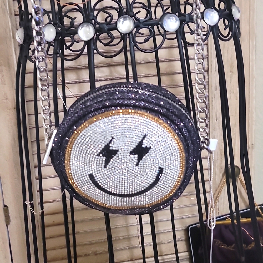 round smile face mini crossbody